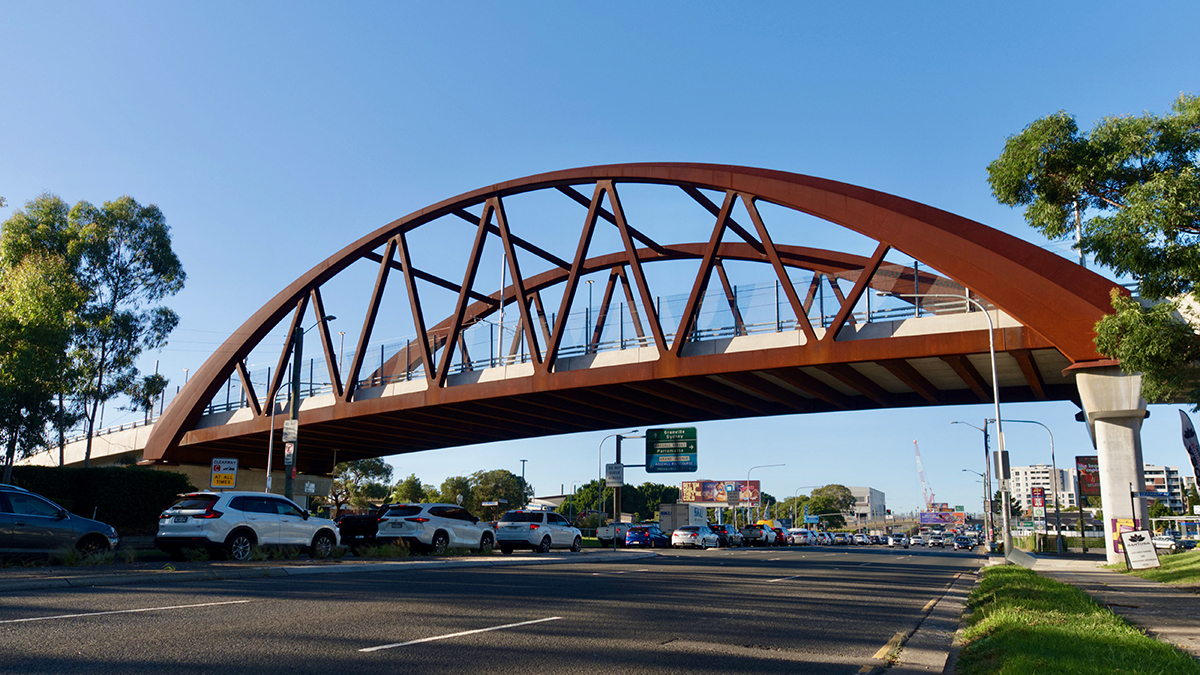 The Bidgee Bidgee Truss Bridge made from REDCOR® weathering steel