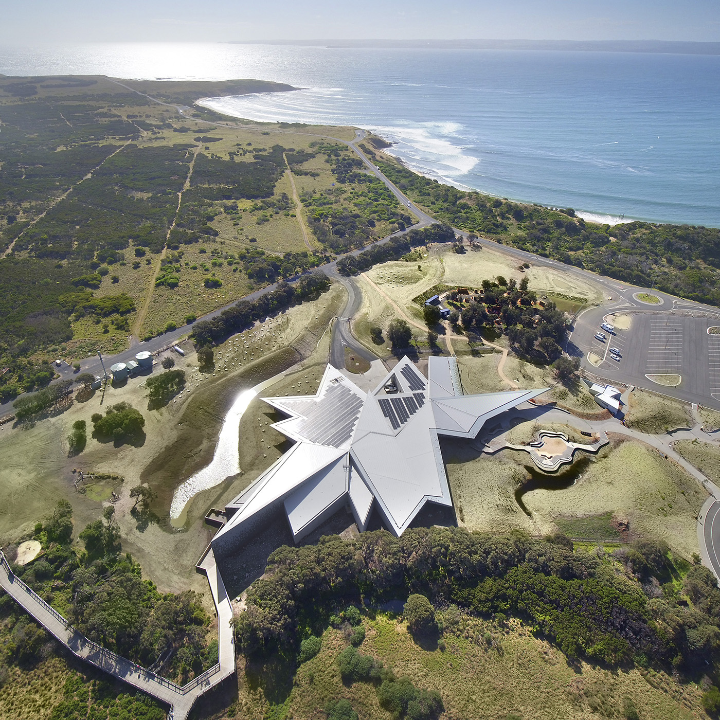 Penguin Parade Visitor Centre colorbond steel roof