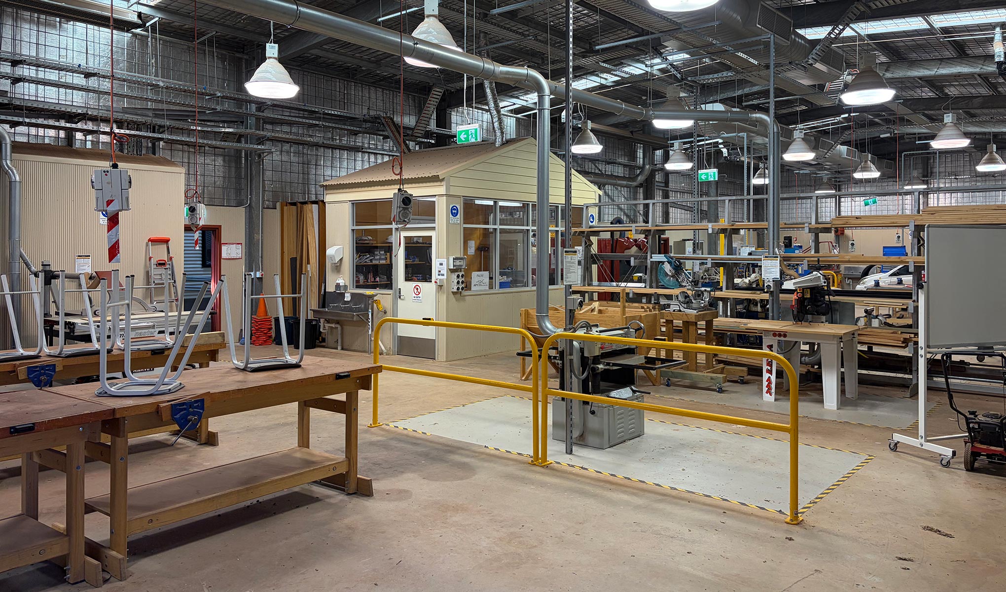 Inside the workshop facility at APY Trade Training Centre, Umuwa, NT.