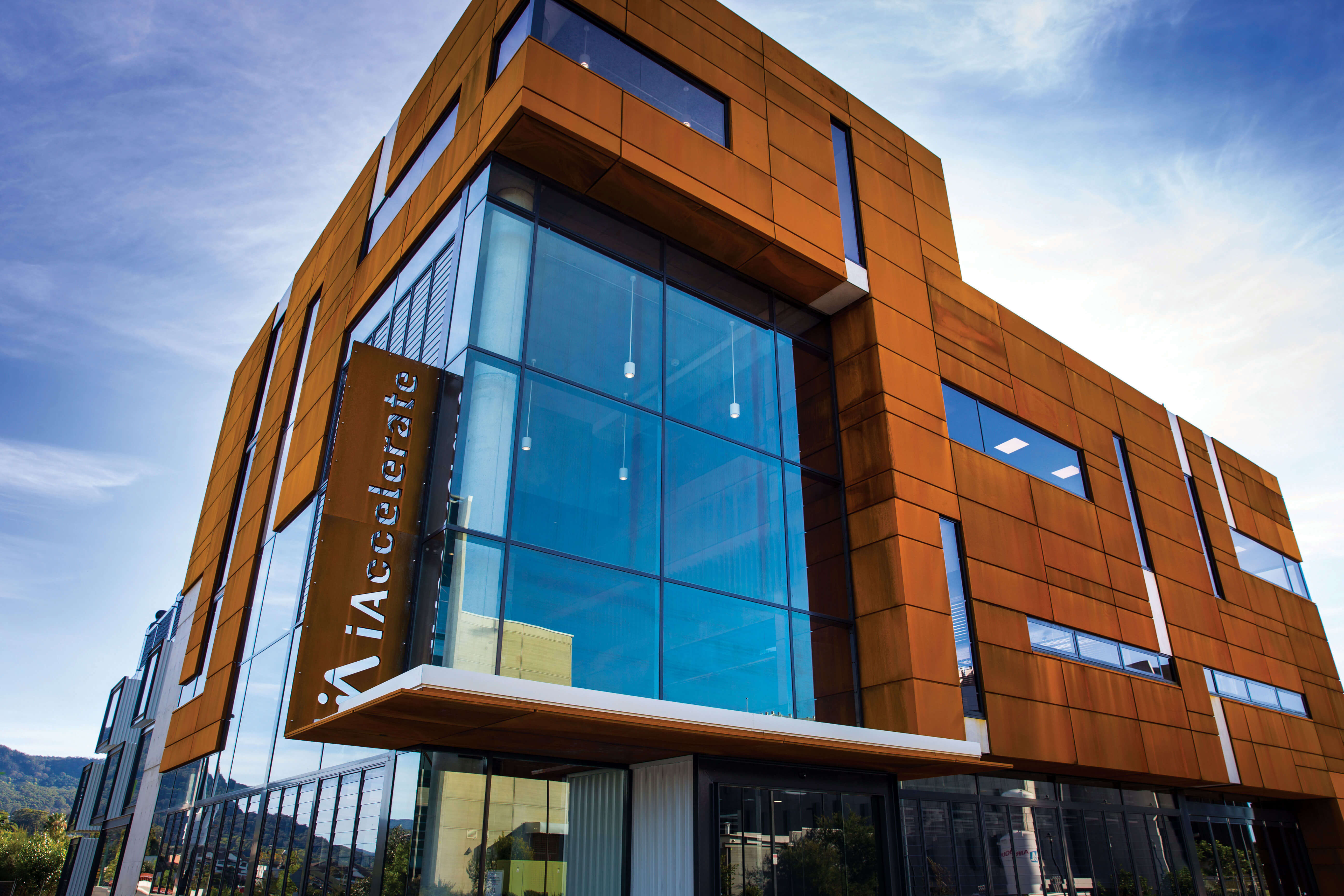 Cladding made from REDCOR® weathering steel was used on the University of Wollongong iAccelerate Centre
