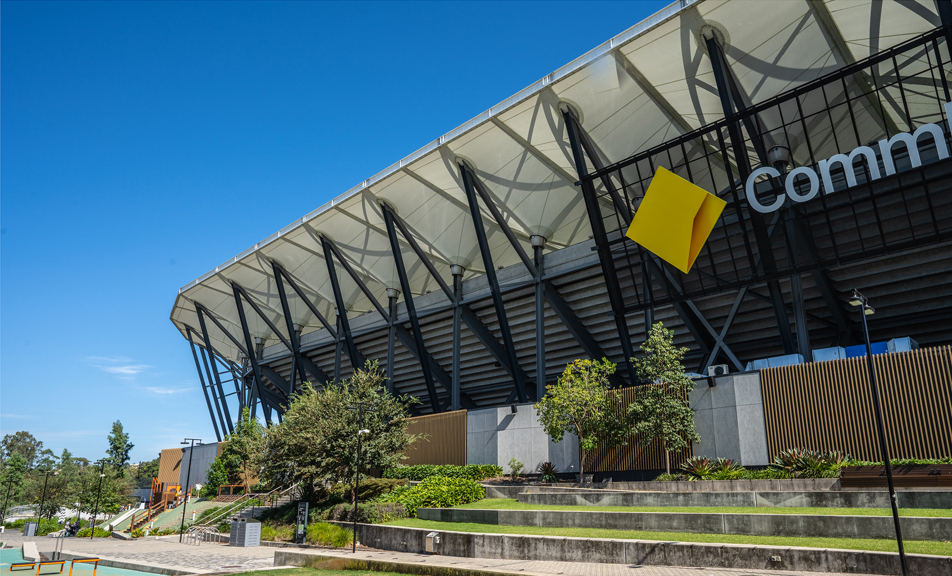 Western Sydney Stadium, Parramatta uses approximately 17,500 structural welded beams made from XLERPLATE® steel