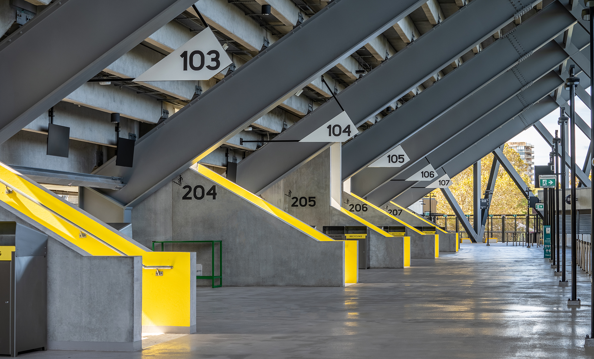 Western Sydney Stadium, Parramatta uses approximately 17,500 structural welded beams made from XLERPLATE® steel