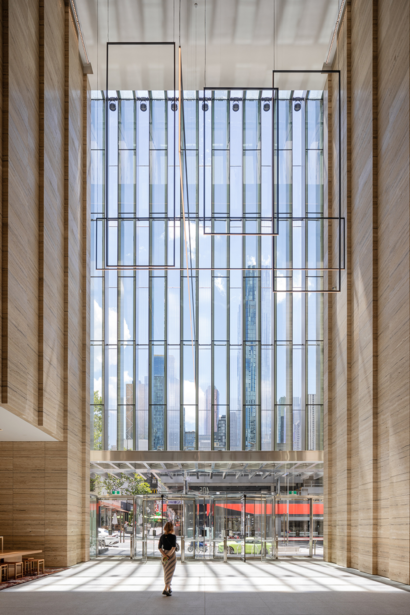 405 Bourke Street uses BlueScope welded beams and columns made from XLERPLATE® steel; XLERPLATE® steel plate; DECKFORM® steel decking