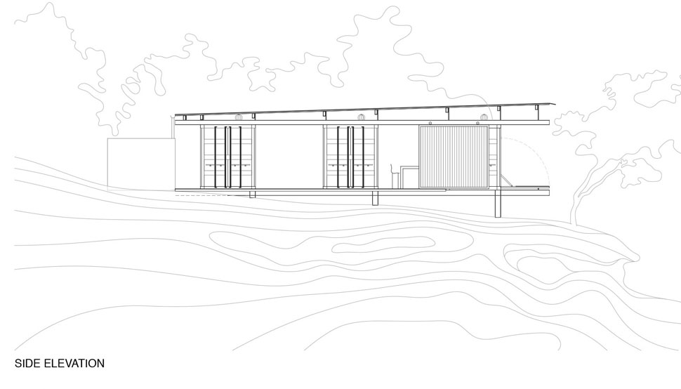 This bush retreat combines the brutal posturing of prosaic shipping containers with the refined elegance of a soaring lightweight roof made from COLORBOND® steel in LYSAGHT KLIP-LOK® 700 profile, in the colour Ironstone®