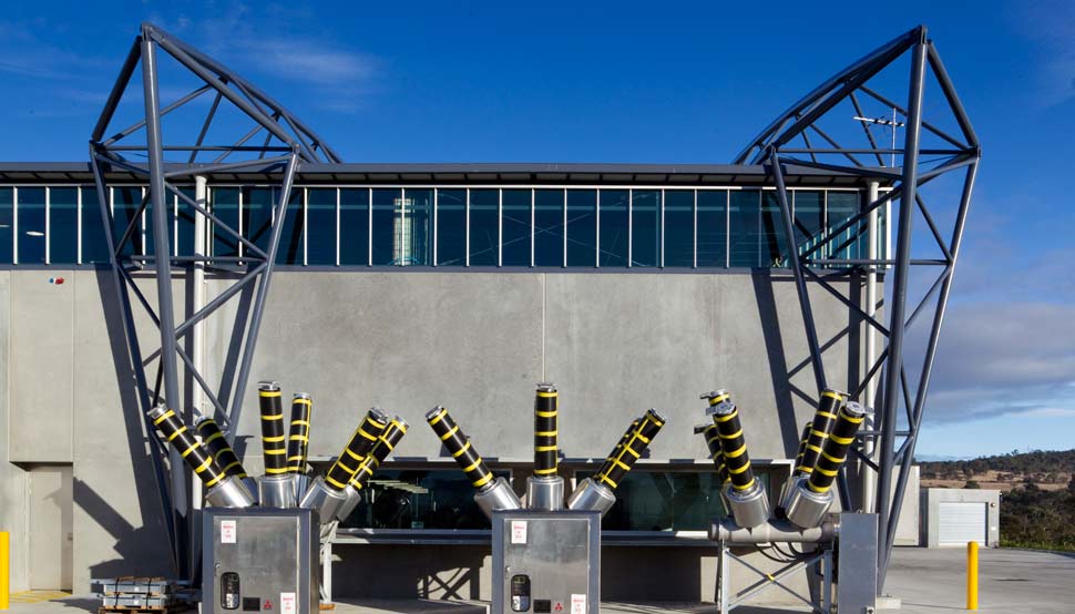 Transend Primary Store at Bridgewater near Hobart, roofing made from  Fielders HiKlip® 630 made from COLORBOND® steel in the colour Shale Grey™