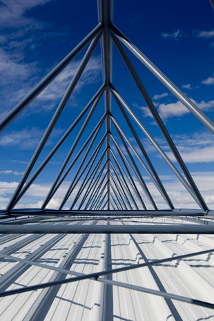 Transend Primary Store at Bridgewater near Hobart, roofing made from  Fielders HiKlip® 630 made from COLORBOND® steel in the colour Shale Grey™