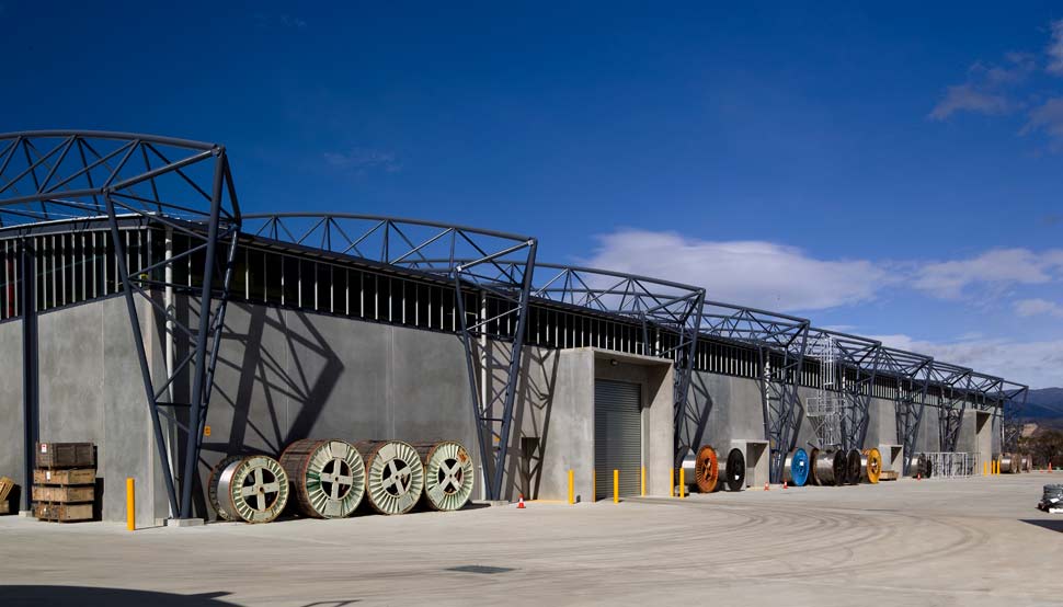 Transend Primary Store at Bridgewater near Hobart, roofing made from  Fielders HiKlip® 630 made from COLORBOND® steel in the colour Shale Grey™