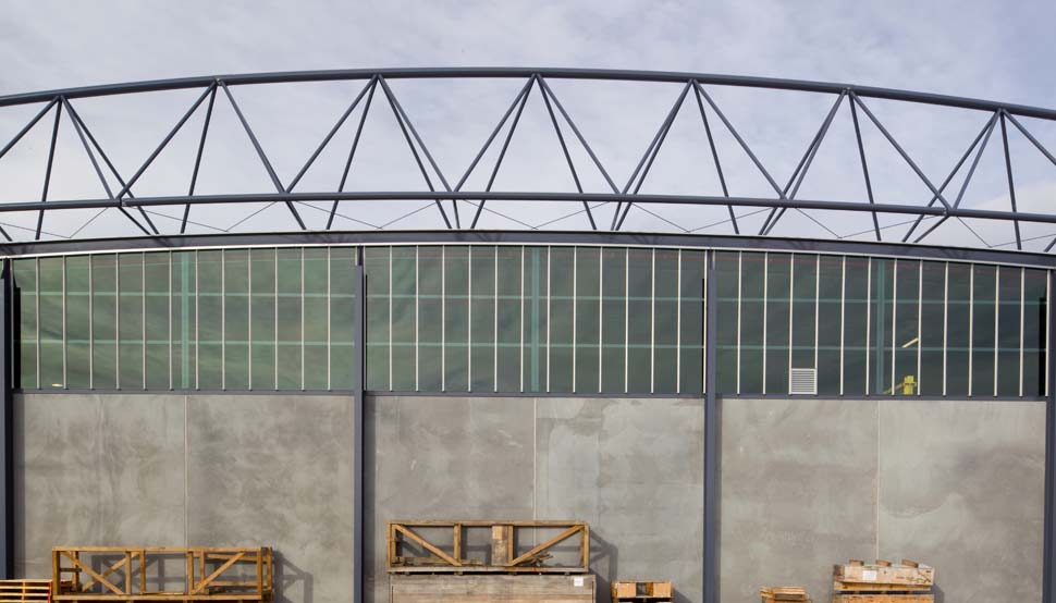 Transend Primary Store at Bridgewater near Hobart, roofing made from  Fielders HiKlip® 630 made from COLORBOND® steel in the colour Shale Grey™