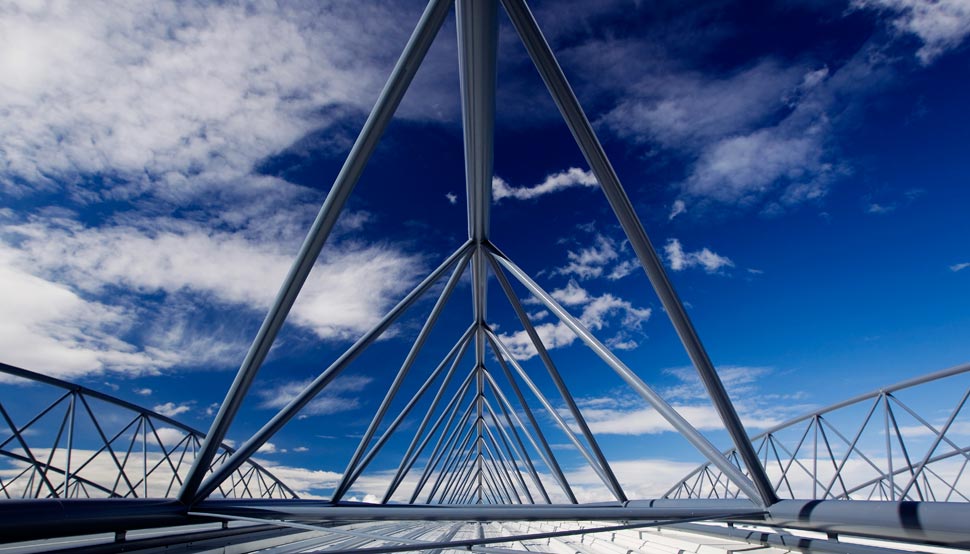 Transend Primary Store at Bridgewater near Hobart, roofing made from  Fielders HiKlip® 630 made from COLORBOND® steel in the colour Shale Grey™