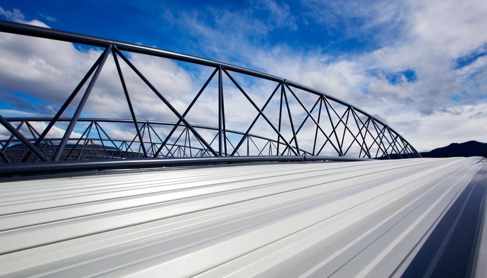 Transend Primary Store at Bridgewater near Hobart, roofing made from  Fielders HiKlip® 630 made from COLORBOND® steel in the colour Shale Grey™
