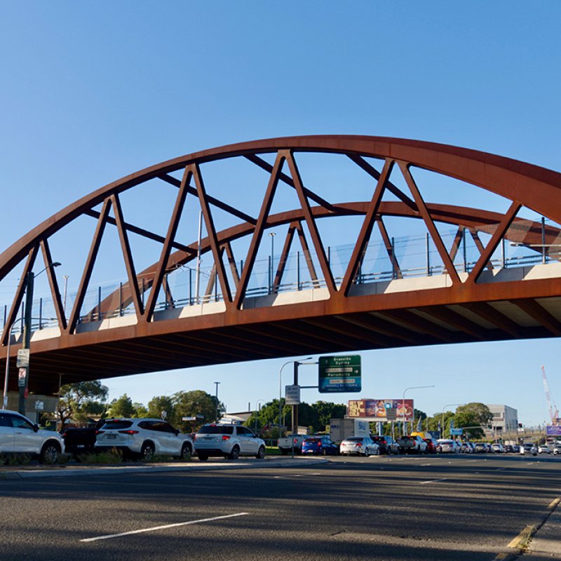 The Bidgee Bidgee Truss Bridge made from REDCOR® weathering steel