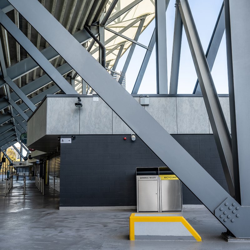 Western Sydney Stadium, Parramatta uses approximately 17,500 structural welded beams made from XLERPLATE® steel