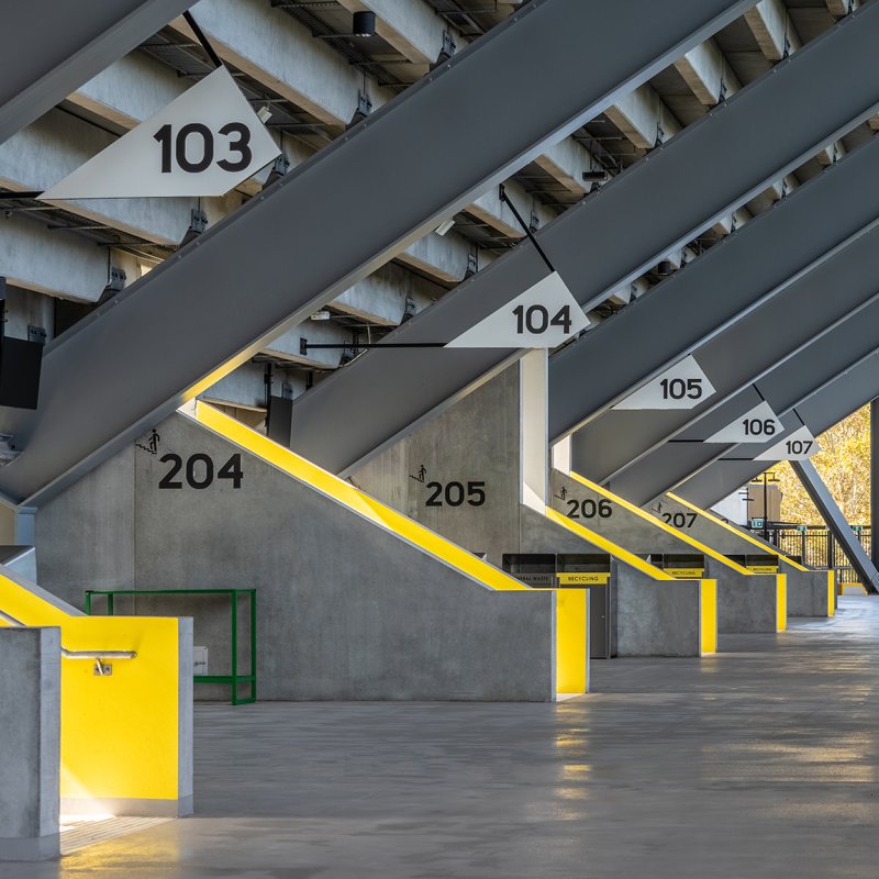 Western Sydney Stadium, Parramatta uses approximately 17,500 structural welded beams made from XLERPLATE® steel