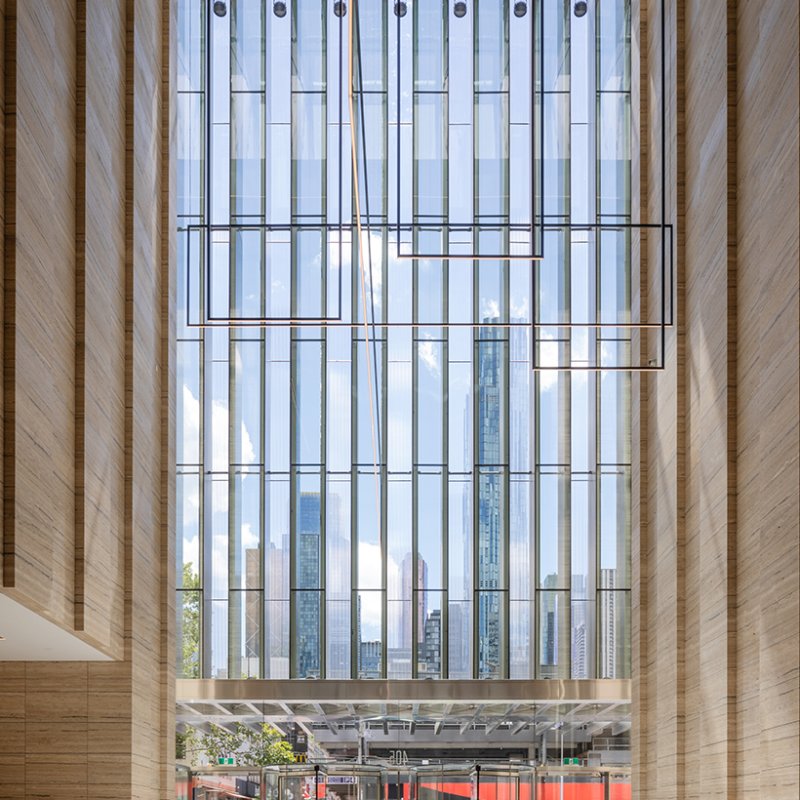 405 Bourke Street uses BlueScope welded beams and columns made from XLERPLATE® steel; XLERPLATE® steel plate; DECKFORM® steel decking