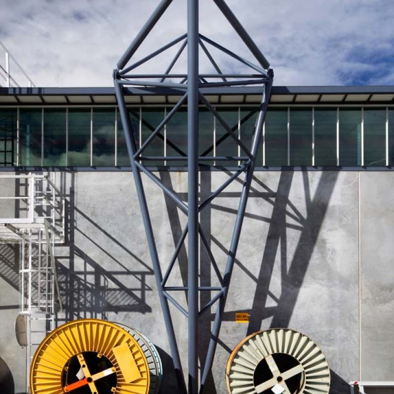 Transend Primary Store at Bridgewater near Hobart, roofing made from  Fielders HiKlip® 630 made from COLORBOND® steel in the colour Shale Grey™