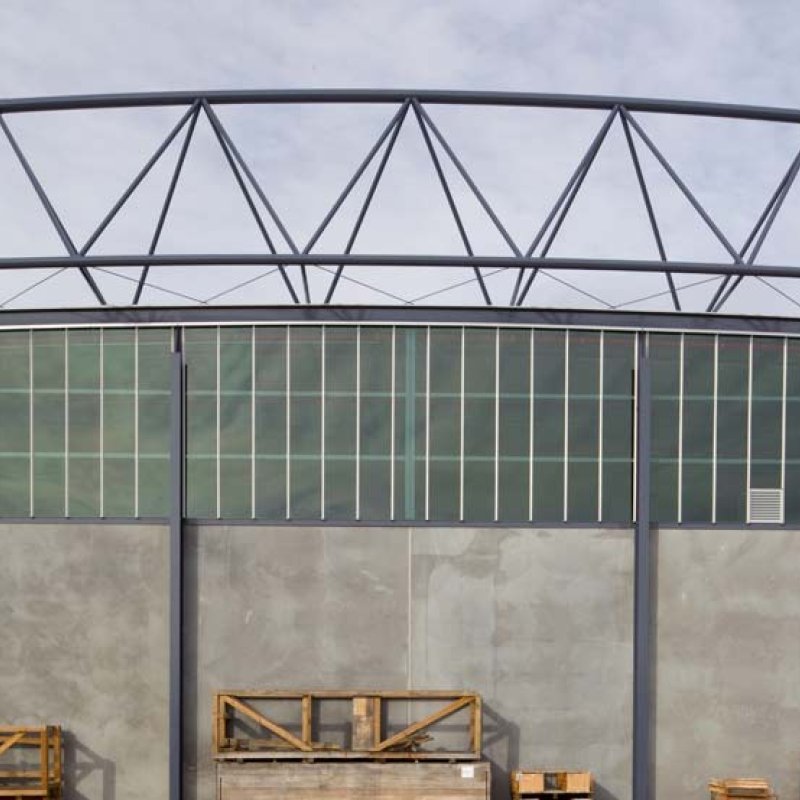 Transend Primary Store at Bridgewater near Hobart, roofing made from  Fielders HiKlip® 630 made from COLORBOND® steel in the colour Shale Grey™