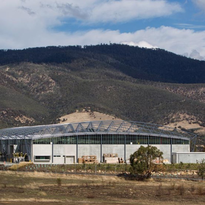 Transend Primary Store at Bridgewater near Hobart, roofing made from  Fielders HiKlip® 630 made from COLORBOND® steel in the colour Shale Grey™