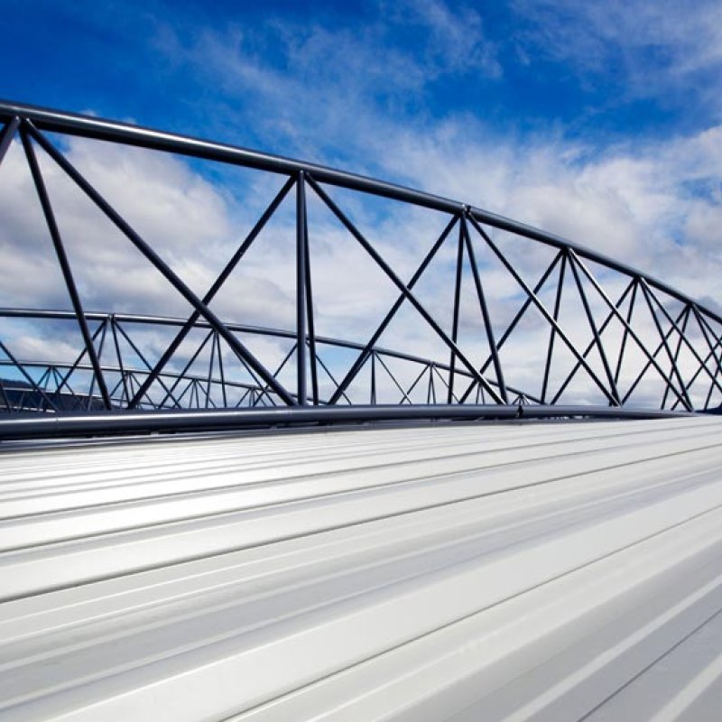 Transend Primary Store at Bridgewater near Hobart, roofing made from  Fielders HiKlip® 630 made from COLORBOND® steel in the colour Shale Grey™